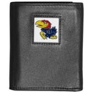 NCAA - Kansas Jayhawks Leather Tri-fold Wallet-Wallets & Checkbook Covers,Tri-fold Wallets,Tri-fold Wallets,College Tri-fold Wallets-JadeMoghul Inc.