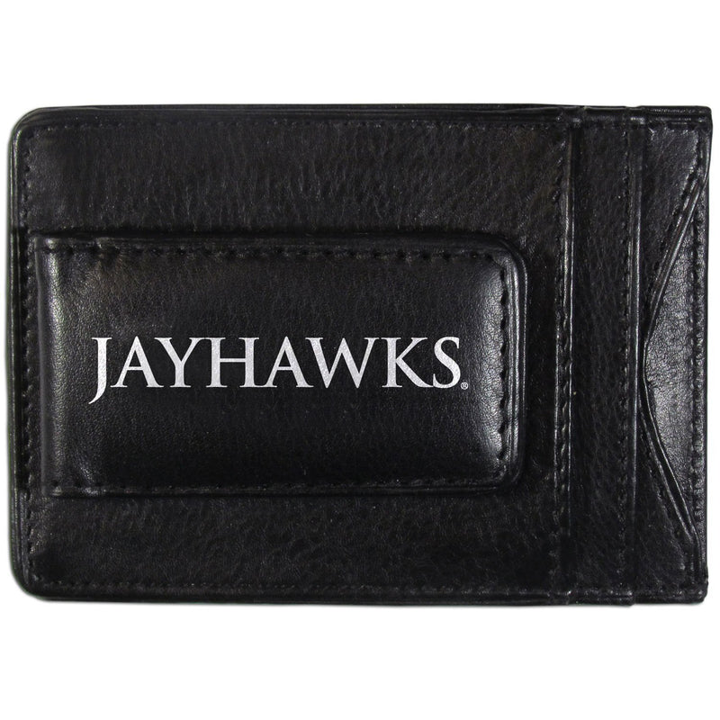 NCAA - Kansas Jayhawks Logo Leather Cash and Cardholder-Wallets & Checkbook Covers,College Wallets,Kansas Jayhawks Wallets-JadeMoghul Inc.