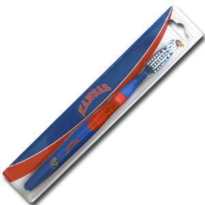 NCAA - Kansas Jayhawks Toothbrush-Home & Office,Toothbrushes,Adult Toothbrushes,College Adult Toothbrushes-JadeMoghul Inc.