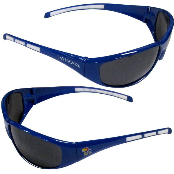 NCAA - Kansas Jayhawks Wrap Sunglasses-Sunglasses, Eyewear & Accessories,Sunglasses,Wrap Sunglasses,College Wrap Sunglasses-JadeMoghul Inc.