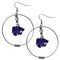 NCAA - Kansas St. Wildcats 2 Inch Hoop Earrings-Jewelry & Accessories,Earrings,2 inch Hoop Earrings,College Hoop Earrings-JadeMoghul Inc.