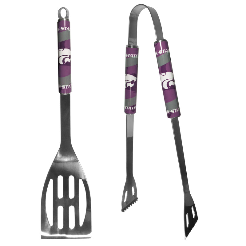 NCAA - Kansas St. Wildcats 2 pc Steel BBQ Tool Set-Tailgating & BBQ Accessories,BBQ Tools,2 pc Steel Tool Set,College 2 pc Steel Tool Set-JadeMoghul Inc.