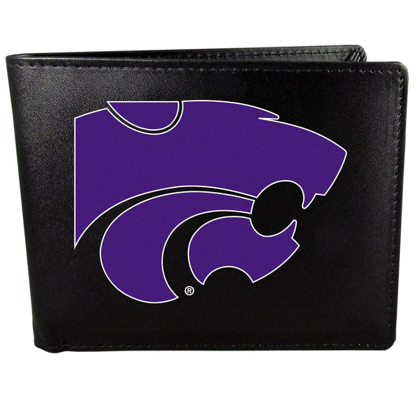 NCAA - Kansas St. Wildcats Bi-fold Wallet Large Logo-Wallets & Checkbook Covers,College Wallets,Kansas St. Wildcats Wallets-JadeMoghul Inc.