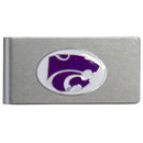 NCAA - Kansas St. Wildcats Brushed Metal Money Clip-Wallets & Checkbook Covers,Money Clips,Brushed Money Clips,College Brushed Money Clips-JadeMoghul Inc.