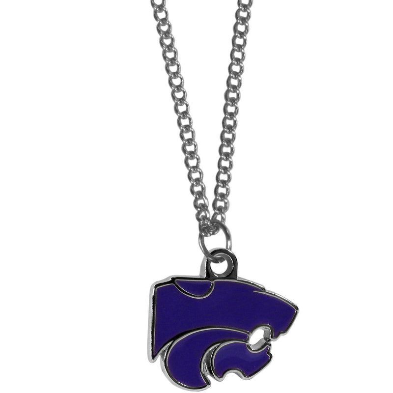 NCAA - Kansas St. Wildcats Chain Necklace with Small Charm-Jewelry & Accessories,Necklaces,Chain Necklaces,College Chain Necklaces-JadeMoghul Inc.