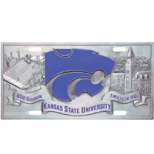 NCAA - Kansas St. Wildcats Collector's License Plate-Automotive Accessories,License Plates,Collector's License Plates,College Collector's License Plates-JadeMoghul Inc.