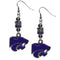 NCAA - Kansas St. Wildcats Euro Bead Earrings-Jewelry & Accessories,Earrings,Euro Bead Earrings,College Euro Bead Earrings-JadeMoghul Inc.