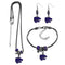 NCAA - Kansas St. Wildcats Euro Bead Jewelry 3 piece Set-Jewelry & Accessories,College Jewelry,Kansas St. Wildcats Jewelry-JadeMoghul Inc.