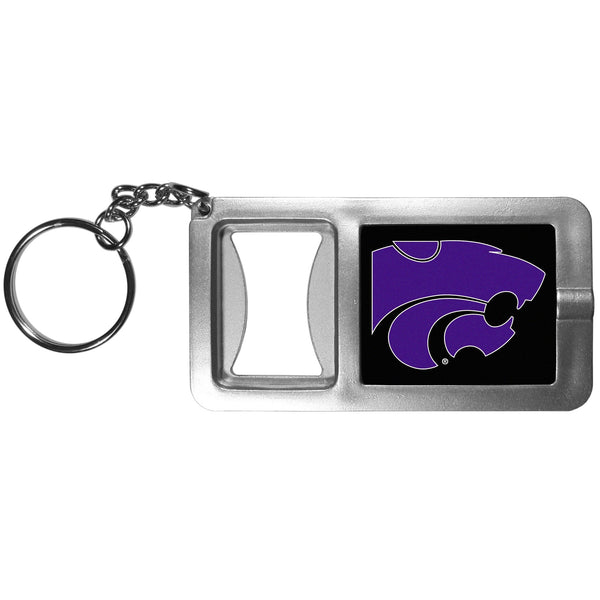 NCAA - Kansas St. Wildcats Flashlight Key Chain with Bottle Opener-Key Chains,Flashlight Key Chain With Bottle Opener,College Flashlight Key Chain With Bottle Opener-JadeMoghul Inc.