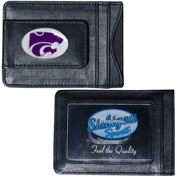 NCAA - Kansas St. Wildcats Leather Cash & Cardholder-Wallets & Checkbook Covers,Cash & Cardholders,College Cash & Cardholders-JadeMoghul Inc.
