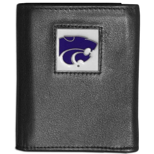 NCAA - Kansas St. Wildcats Leather Tri-fold Wallet-Wallets & Checkbook Covers,Tri-fold Wallets,Tri-fold Wallets,College Tri-fold Wallets-JadeMoghul Inc.
