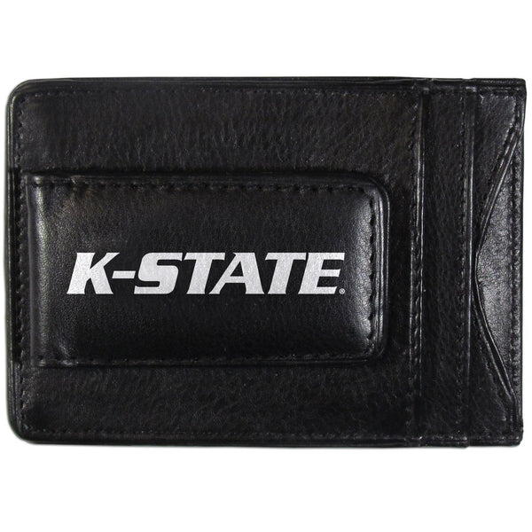NCAA - Kansas St. Wildcats Logo Leather Cash and Cardholder-Wallets & Checkbook Covers,College Wallets,Kansas St. Wildcats Wallets-JadeMoghul Inc.