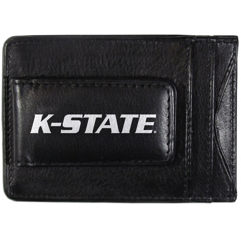NCAA - Kansas St. Wildcats Logo Leather Cash and Cardholder-Wallets & Checkbook Covers,College Wallets,Kansas St. Wildcats Wallets-JadeMoghul Inc.