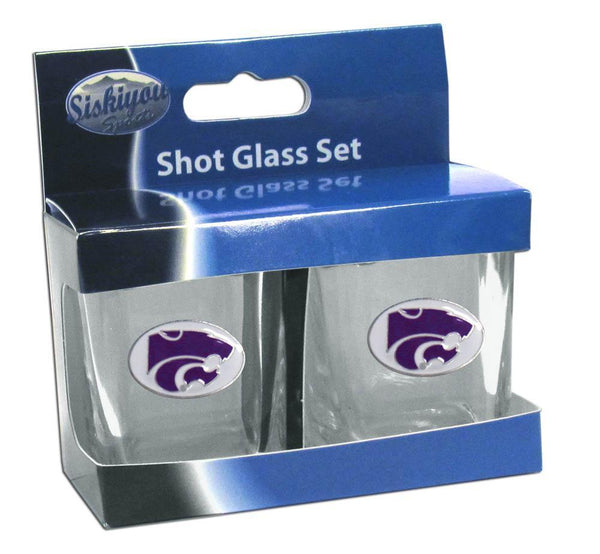 NCAA - Kansas St. Wildcats Shot Glass Set-Beverage Ware,Shot Glasses,Shot Glass Sets,College Shot Glass Sets-JadeMoghul Inc.