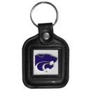 NCAA - Kansas St. Wildcats Square Leatherette Key Chain-Key Chains,Leatherette Key Chains,College Leatherette Key Chains-JadeMoghul Inc.