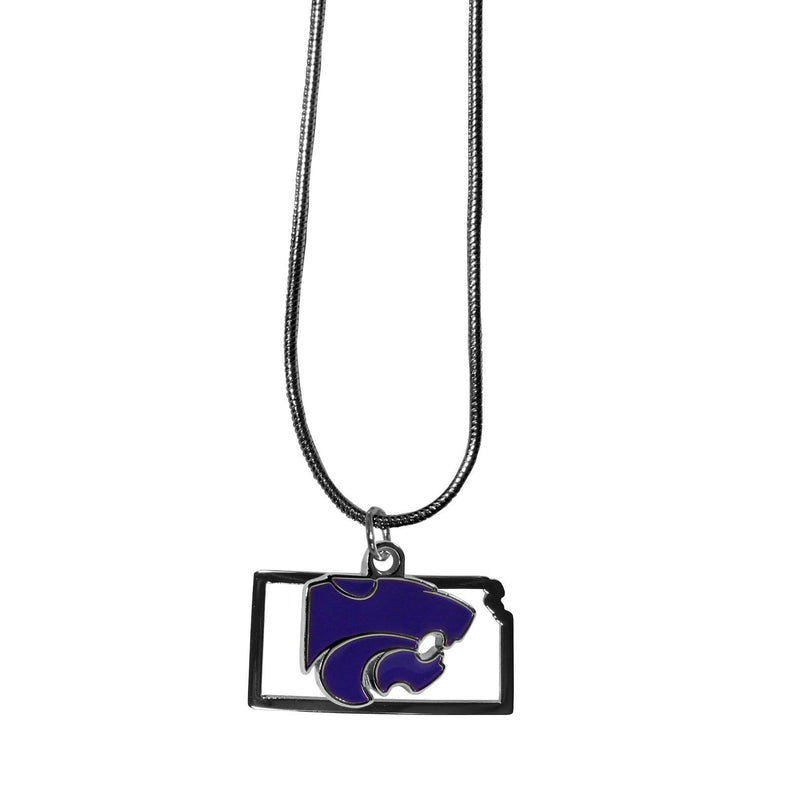 NCAA - Kansas St. Wildcats State Charm Necklace-Jewelry & Accessories,Necklaces,State Charm Necklaces,College State Charm Necklaces-JadeMoghul Inc.