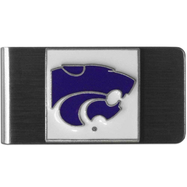 NCAA - Kansas St. Wildcats Steel Money Clip-Wallets & Checkbook Covers,Money Clips,Steel Money Clips,College Steel Money Clips-JadeMoghul Inc.