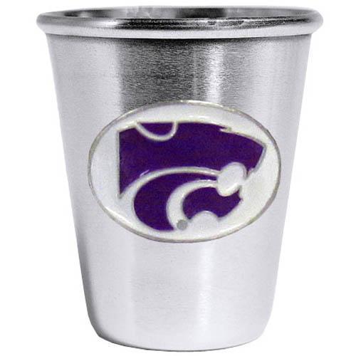 NCAA - Kansas St. Wildcats Steel Shot Glass-Beverage Ware,Shot Glasses,Steel Glasses,College Steel Glasses-JadeMoghul Inc.