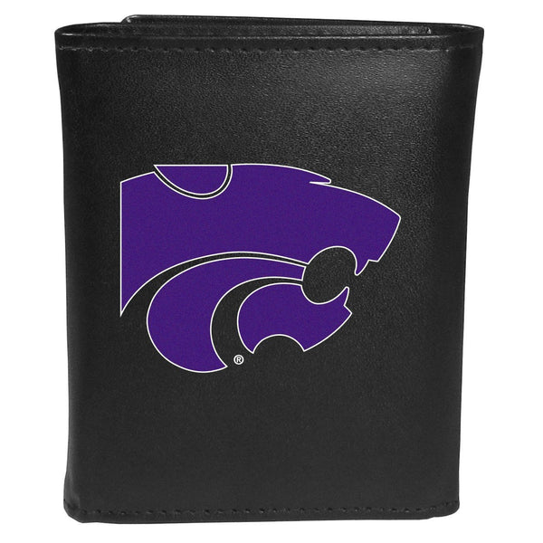 NCAA - Kansas St. Wildcats Tri-fold Wallet Large Logo-Wallets & Checkbook Covers,College Wallets,Kansas St. Wildcats Wallets-JadeMoghul Inc.