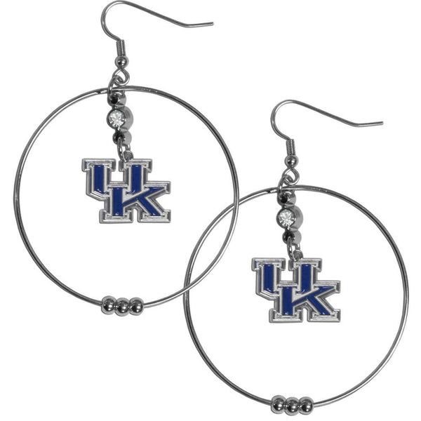 NCAA - Kentucky Wildcats 2 Inch Hoop Earrings-Jewelry & Accessories,Earrings,2 inch Hoop Earrings,College Hoop Earrings-JadeMoghul Inc.