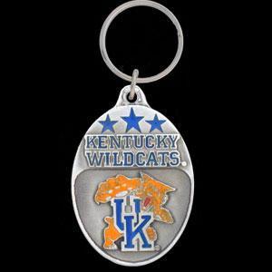 NCAA - Kentucky Wildcats Carved Metal Key Chain-Key Chains,Scultped Metal Key Chains,College Scultped Metal Key Chains-JadeMoghul Inc.