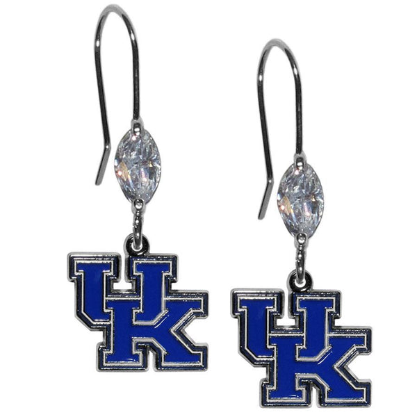 NCAA - Kentucky Wildcats Crystal Dangle Earrings-Jewelry & Accessories,Earrings,Crystal Dangle Earrings,College Crystal Earrings-JadeMoghul Inc.