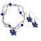 NCAA - Kentucky Wildcats Dangle Earrings and Crystal Bead Bracelet Set-Jewelry & Accessories,College Jewelry,Kentucky Wildcats Jewelry-JadeMoghul Inc.