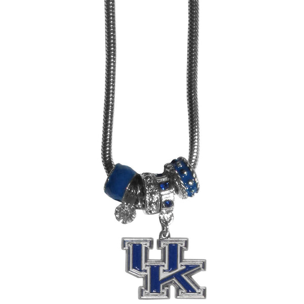 NCAA - Kentucky Wildcats Euro Bead Necklace-Jewelry & Accessories,Necklaces,Euro Bead Necklaces,College Euro Bead Necklaces-JadeMoghul Inc.