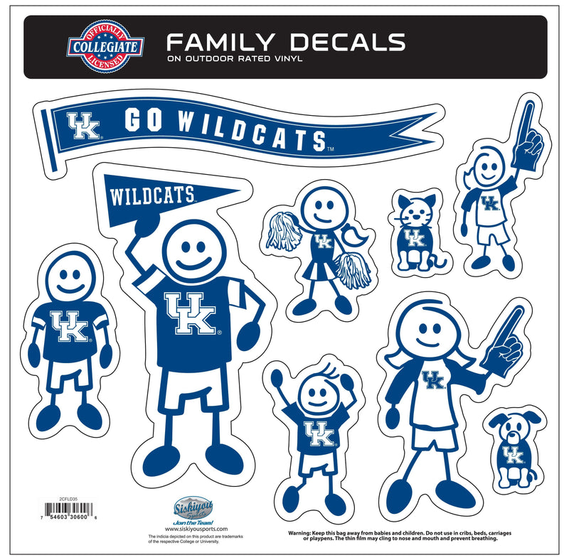NCAA - Kentucky Wildcats Family Decal Set Large-Automotive Accessories,Decals,Family Character Decals,Large Family Decals,College Large Family Decals-JadeMoghul Inc.