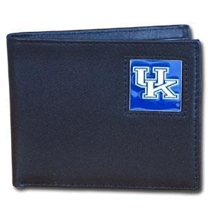 NCAA - Kentucky Wildcats Leather Bi-fold Wallet Packaged in Gift Box-Wallets & Checkbook Covers,Bi-fold Wallets,Gift Box Packaging,College Bi-fold Wallets-JadeMoghul Inc.