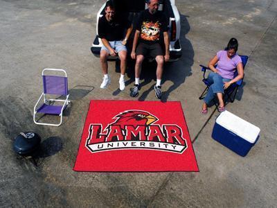 BBQ Grill Mat NCAA Lamar Tailgater Rug 5'x6'