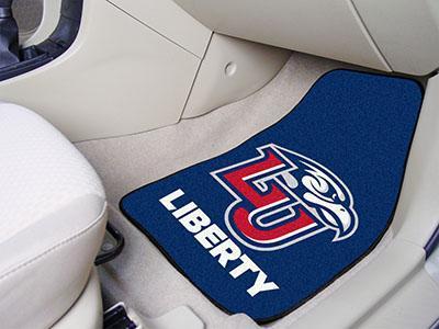 Rubber Car Mats NCAA Liberty 2-pc Printed Carpet Car Mat Set