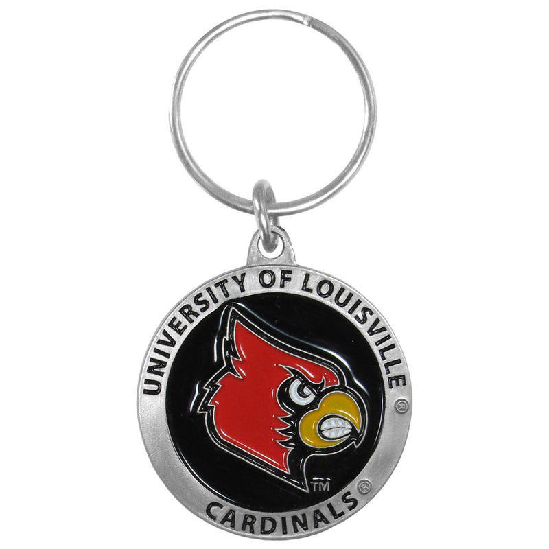 NCAA - Louisville Cardinals Carved Metal Key Chain-Key Chains,Scultped Metal Key Chains,College Scultped Metal Key Chains-JadeMoghul Inc.