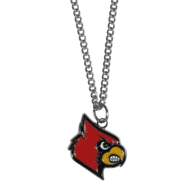 NCAA - Louisville Cardinals Chain Necklace with Small Charm-Jewelry & Accessories,Necklaces,Chain Necklaces,College Chain Necklaces-JadeMoghul Inc.