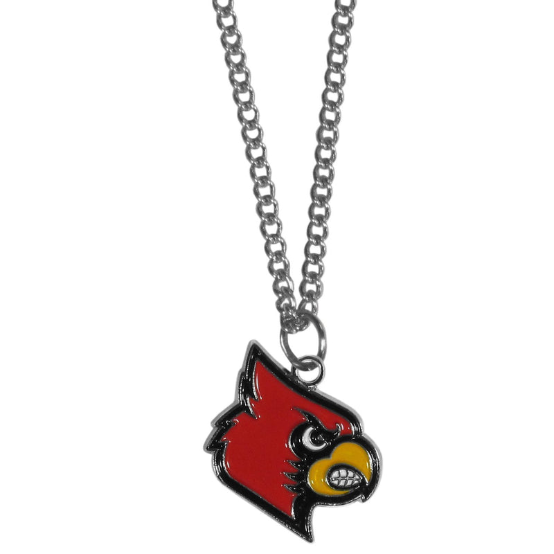 NCAA - Louisville Cardinals Chain Necklace with Small Charm-Jewelry & Accessories,Necklaces,Chain Necklaces,College Chain Necklaces-JadeMoghul Inc.