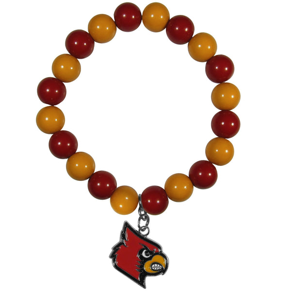 NCAA - Louisville Cardinals Fan Bead Bracelet-Jewelry & Accessories,Bracelets,Fan Bead Bracelets,College Fan Bead Bracelets-JadeMoghul Inc.