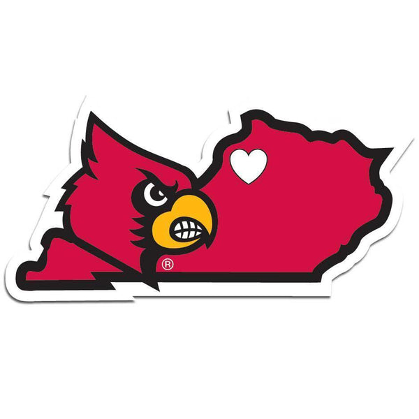 NCAA - Louisville Cardinals Home State Decal-Automotive Accessories,Decals,Home State Decals,College Home State Decals-JadeMoghul Inc.