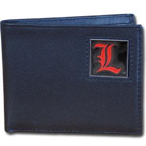 NCAA - Louisville Cardinals Leather Bi-fold Wallet Packaged in Gift Box-Wallets & Checkbook Covers,Bi-fold Wallets,Gift Box Packaging,College Bi-fold Wallets-JadeMoghul Inc.