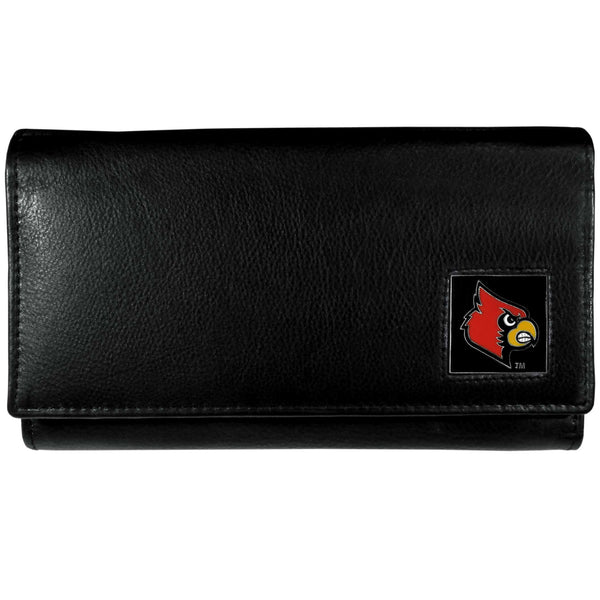 NCAA - Louisville Cardinals Leather Women's Wallet-Wallets & Checkbook Covers,Women's Wallets,College Women's Wallets-JadeMoghul Inc.