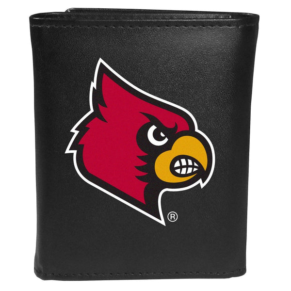 NCAA - Louisville Cardinals Tri-fold Wallet Large Logo-Wallets & Checkbook Covers,College Wallets,Louisville Cardinals Wallets-JadeMoghul Inc.