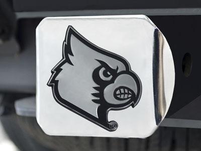 Trailer Hitch Covers NCAA Louisville Chrome Hitch Cover 4 1/2"x3 3/8"