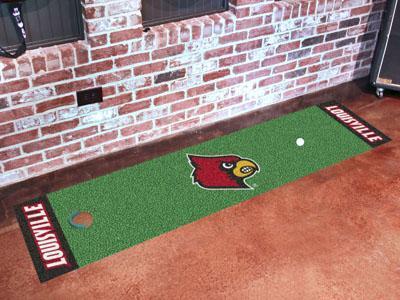 Long Runner Rugs NCAA Louisville Putting Green Runner 18"x72" Golf Accessories