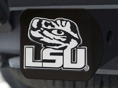 Tow Hitch Covers NCAA LSU Black Hitch Cover 4 1/2"x3 3/8"