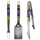 NCAA - LSU Tigers 3 pc Tailgater BBQ Set-Tailgating & BBQ Accessories,BBQ Tools,3 pc Tailgater Tool Set,College 3 pc Tailgater Tool Set-JadeMoghul Inc.