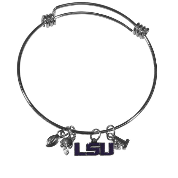 NCAA - LSU Tigers Charm Bangle Bracelet-Jewelry & Accessories,Bracelets,Charm Bangle Bracelets,College Charm Bangle Bracelets-JadeMoghul Inc.