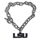 NCAA - LSU Tigers Charm Chain Bracelet-Jewelry & Accessories,Bracelets,Charm Chain Bracelets,College Charm Chain Bracelets-JadeMoghul Inc.