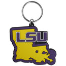 NCAA - LSU Tigers Home State Flexi Key Chain-Key Chains,College Key Chains,College Home State Flexi Key Chains-JadeMoghul Inc.