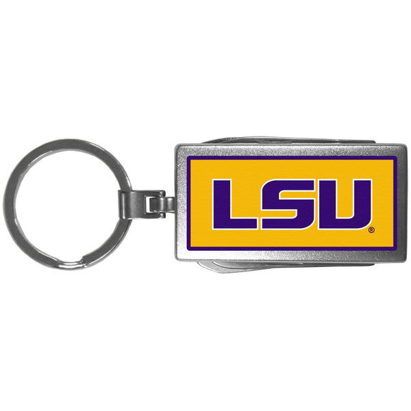 NCAA - LSU Tigers Multi-tool Key Chain, Logo-Key Chains,College Key Chains,LSU Tigers Key Chains-JadeMoghul Inc.