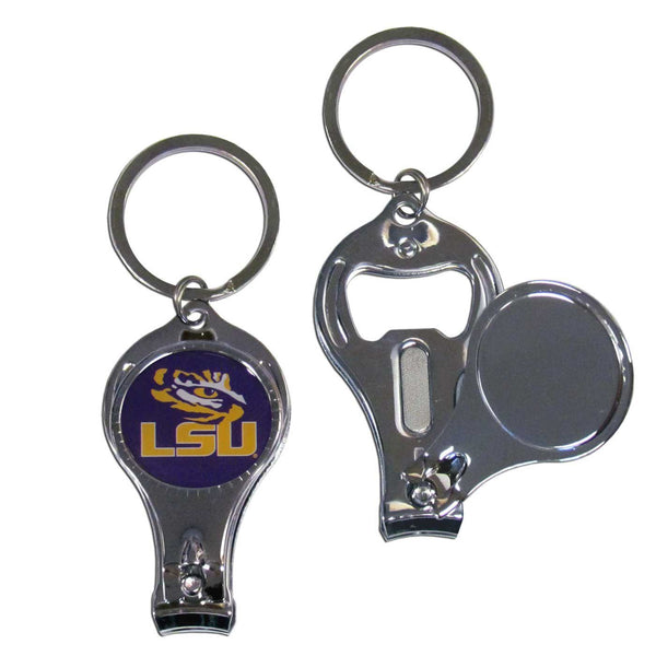 NCAA - LSU Tigers Nail Care/Bottle Opener Key Chain-Key Chains,3 in 1 Key Chains,College 3 in 1 Key Chains-JadeMoghul Inc.