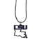 NCAA - LSU Tigers State Charm Necklace-Jewelry & Accessories,Necklaces,State Charm Necklaces,College State Charm Necklaces-JadeMoghul Inc.